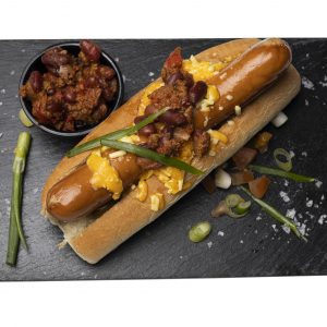 Chilli Corn Carne Hot Dog